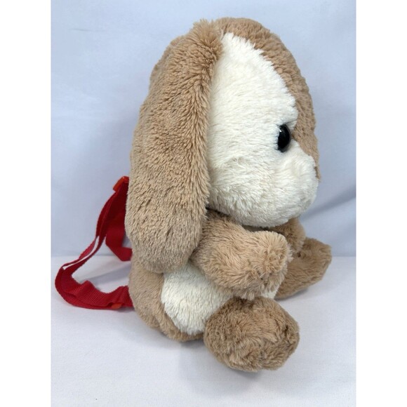 Amuse Pote USA Loppy Bunny Big Rabbit Brown Plush Backpack - Picture 1 of 12